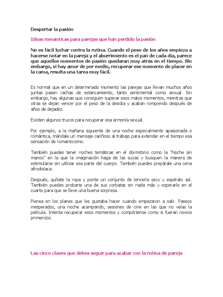 Despertar La Pasión PDF Masculinidad Amor