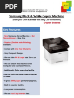 Samsung Black & White Copier Machine: Key Features