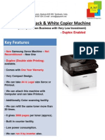 Samsung Black & White Copier Machine: Key Features