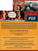 MESA DE HISTORIA DEL ARTE en El VI COLOQUIO DE HISTORIAS REGIONALES - AREQUIPA 2014