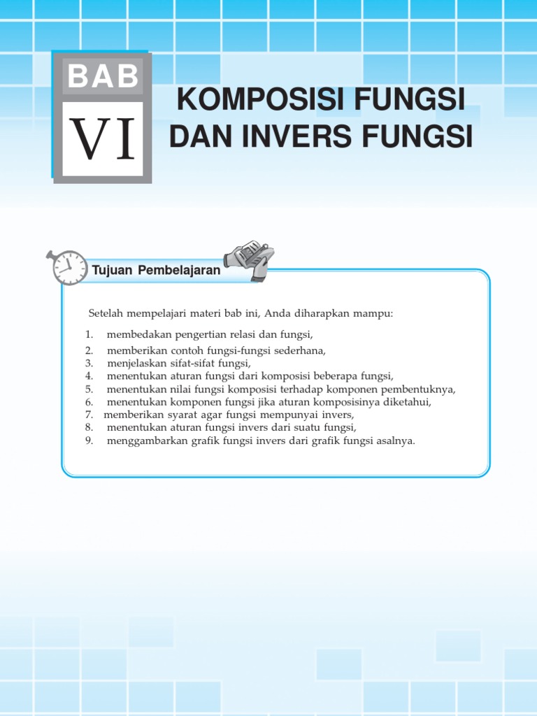 Komposisi Fungsi Dan Invers Fungsi Tujuan Pembelajaran