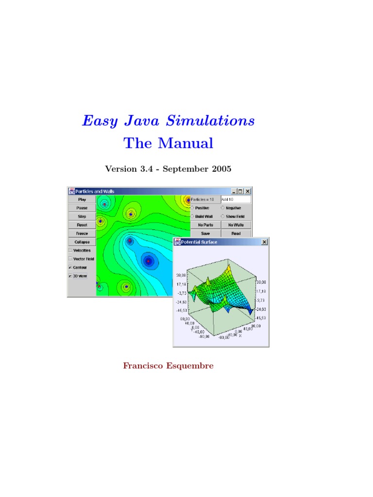 Easy Java Simulations The Manual: Version 3.4 - September 2005 | PDF ...