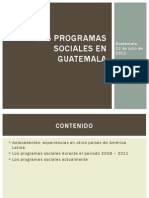 Los Programas Sociales en Guatemala