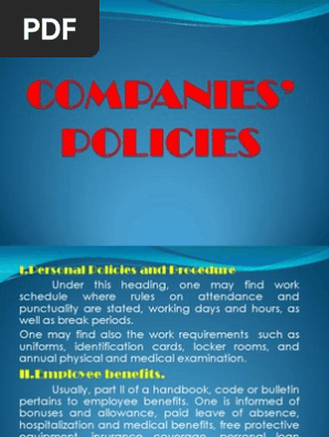 Company Policies