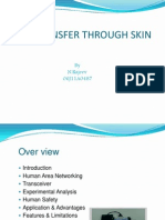 Data Transfer Through Skin by Human Area Networking Marzook