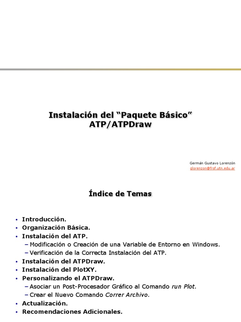 Guía de Instalación de ATP y ATPDraw | PDF | Archivo de computadora ...