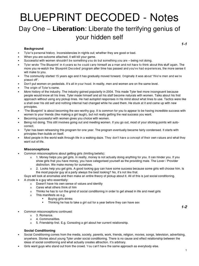 Blueprint Decoded Notes | PDF