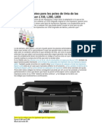 Códigos de Reseteo para Los Potes de Tinta de Las Impresoras Epson L100