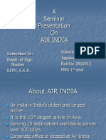 A Seminar Presentation On Air India