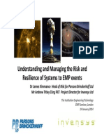 Understanding and Managing The Risk and Resilience of Systems To EMP Events