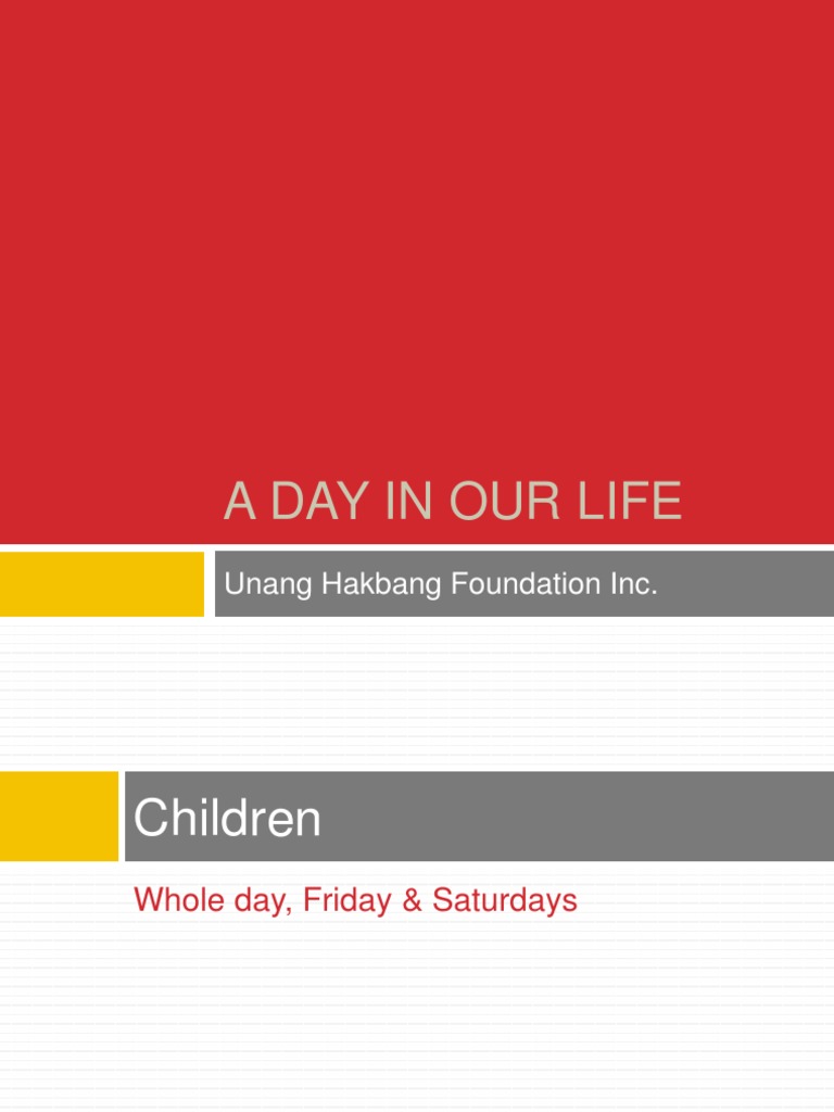 A Day In Our Life Pdf Art Lifestyle