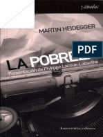 Heidegger 1945 La Pobreza (Presentación, Lacoue Labarthe)