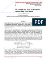Low Constraint Length and High Performance Viterbi Decoder Using VHDL