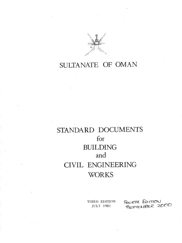 Sultanate of Oman Standard Documents For Building and Civil Engineering ...