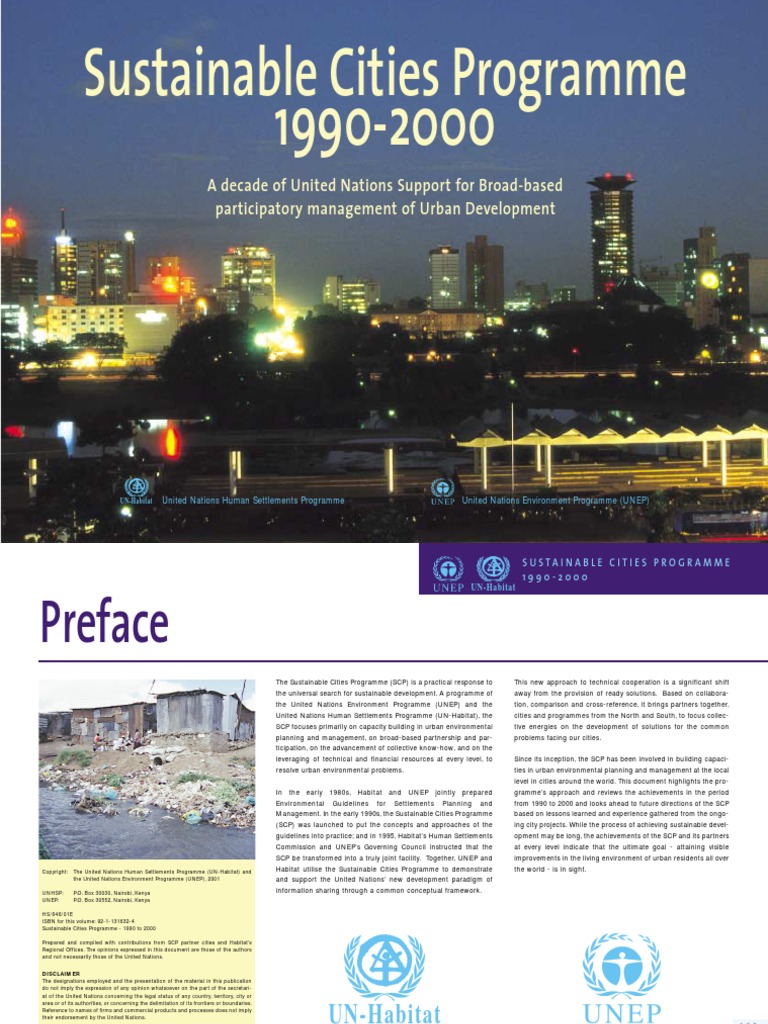 Sustainable Cities Programme, 1990 - 2000: A Decade of United Nations ...