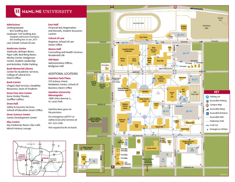 Hamline Campus Map Students Academia Hamline Campus Map Students Academia