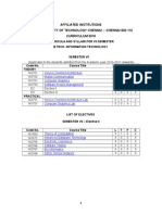 Affiliated Institutions Anna University of Technology Chennai:: Chennai 600 113 Curriculum 2010