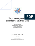 Exporter Des Produits Alimentaires Aux Etats-Unis - 20 3 2008