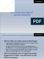 Historical Overview of Optical Networks