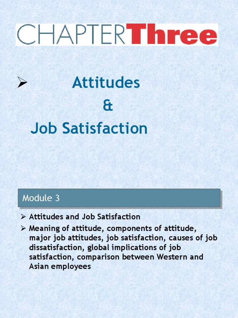 Job Satisfaction and Attitudes Overview | PDF | Attitude (Psychology ...