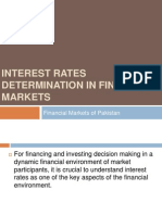 Interest Rate Determination in Financial Markets