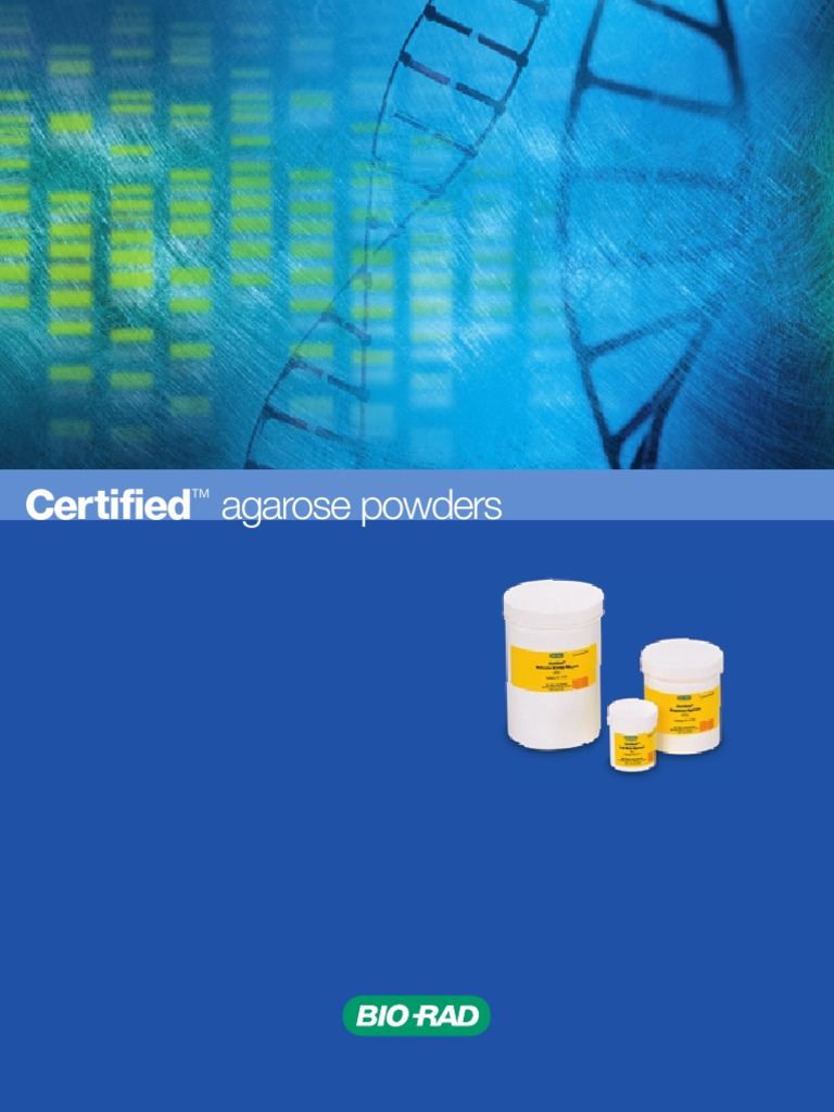 Agarose Powder Brochure Gel Electrophoresis Agarose Gel Electrophoresis