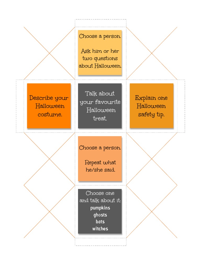 Discussion Cube Halloween Colour | PDF