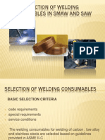 Type and Selection of Welding Consumables