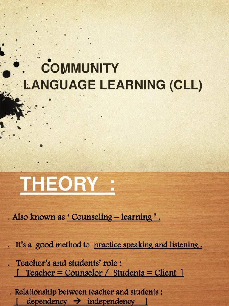 Community Language Learning (CLL) | PDF | Second Language | Teachers