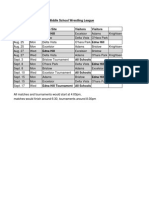 Wrestling Schedule 2014