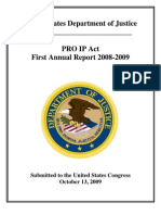 2008-2009 PRO-IP Act Annual Report