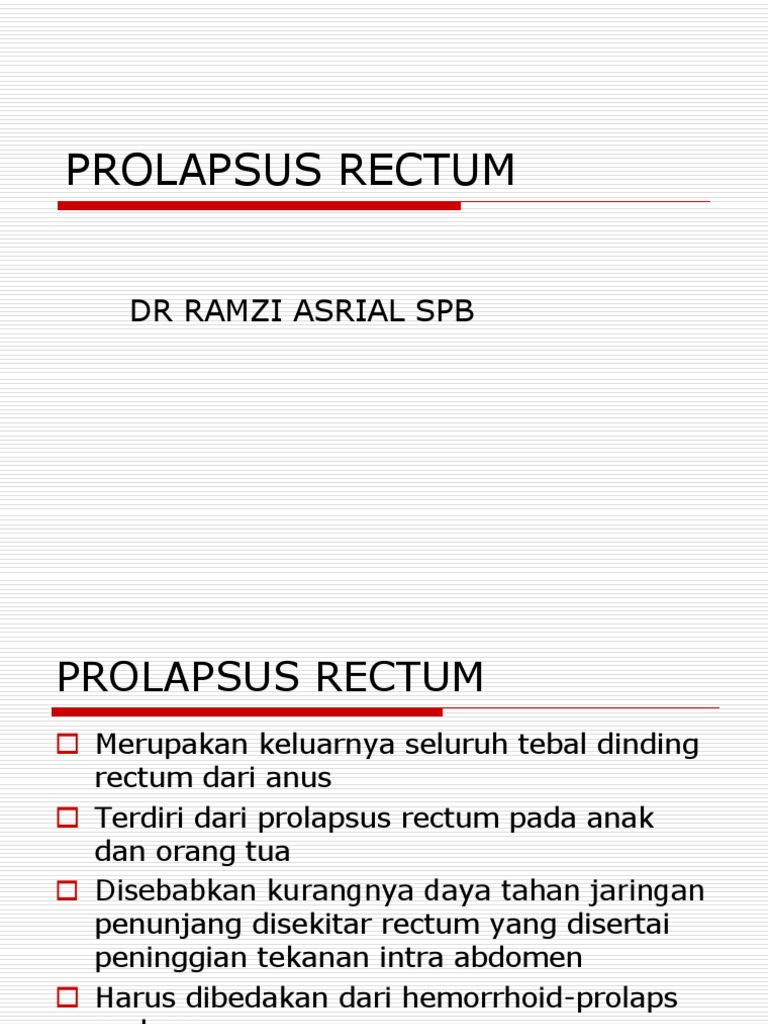 An Overview of Rectal Prolapse | PDF