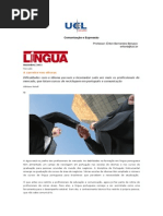 Artigo - Comunicação e Expressão - Língua - Carreira