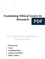 Examining Ethical Issues in Research