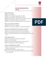 Worksheet For Delivering Oral Presentations