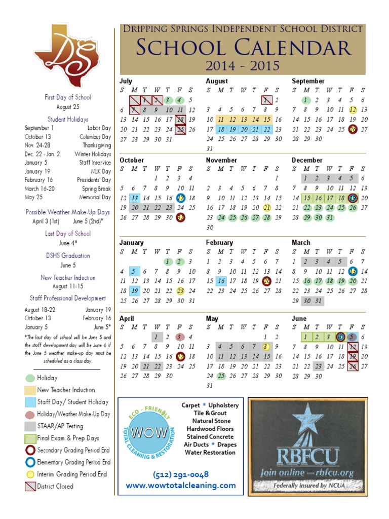 Dsisd 1415 Calendar | PDF