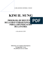 Kim Il Sung - Programa de Diez Puntos de La Gran Unidad Pannacional Para La Reunificacion de La Patria
