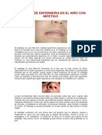 Cuidados de Enfermeria en El Nino Con Impetigo