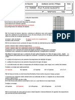 Avaliação Parcial de Química 2ano Tarde 2 Bimestre