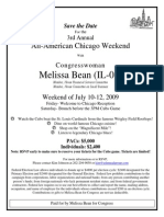 3rd Annual All-American Chicago Weekend For Melissa Bean