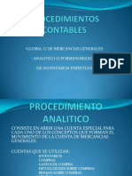 Procedimientos Contables y Valuacion de Inventarios