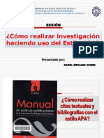 Sesión - Cómo Realizar Investigaciones en El Estilo Apa