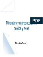 Minerales y Reproducción en Cerdos y Aves