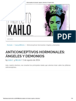 Anticonceptivos Hormonales - Ángeles y Demonios - Proyecto Kahlo