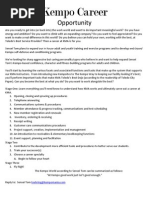 Download Kempo Career Opportunity by KMA NEWS SN236751577 doc pdf