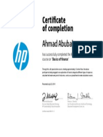 Certi Cate of Completion: Ahmad Abubakar