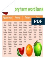 Sensory Term Word Bank