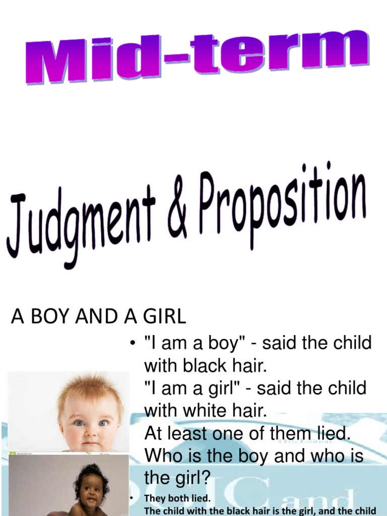 Understanding Judgment in Logic | PDF | Proposition | Truth