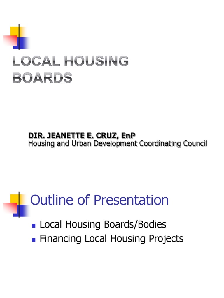 Local Housing Board.ppt Public Housing Risk Management