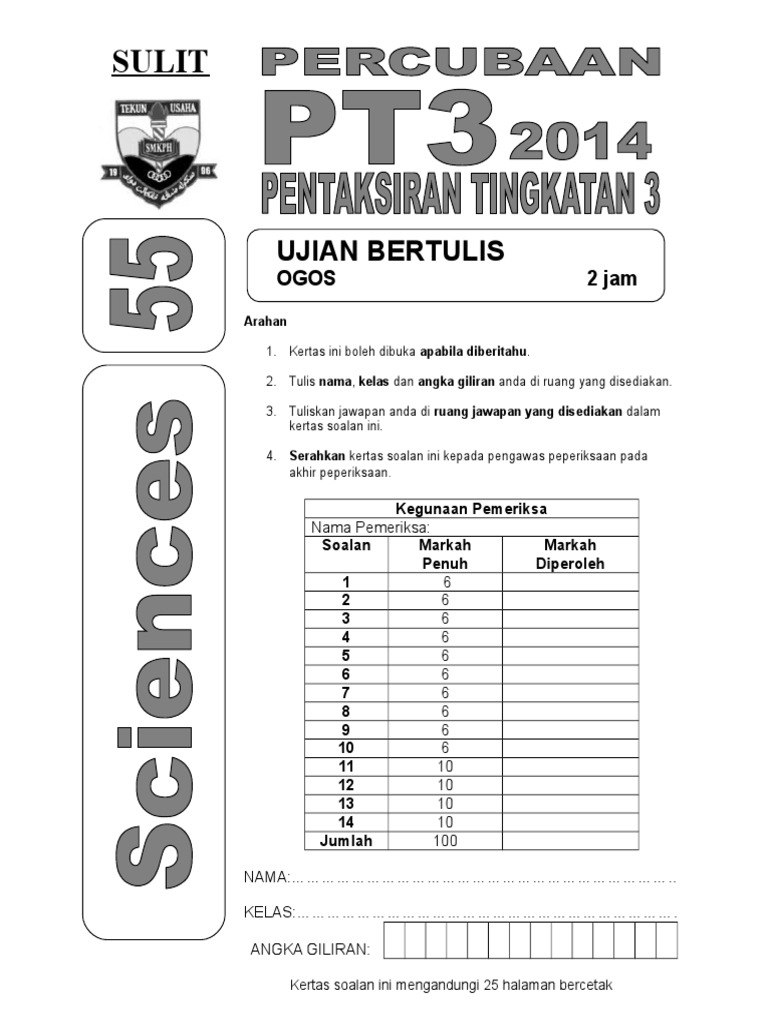 Soalan Sains Tingkatan 1 Dalam Bahasa Melayu - Terengganu q